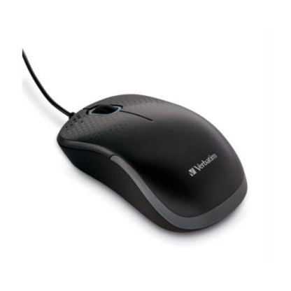 Mouse Verbatim Silent Corded Óptico Color Negro