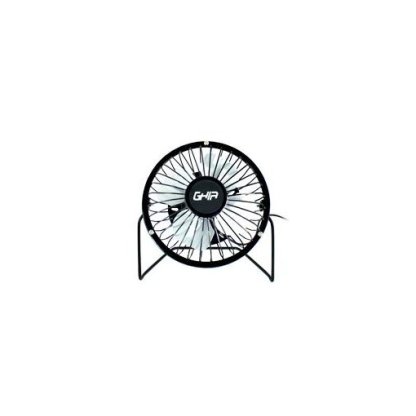 MINI VENTILADOR DE ESCRITORIO GHIA METALICO COLOR NEGRO ALIMENTACION USB
