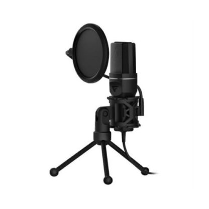 Micrófono Vorago Game Factor MCG601 Streaming Stand Anti Pop USB Color Negro