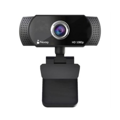 Cámara Web Nextep 1080P HD USB Micrófono Integrado Color Negro